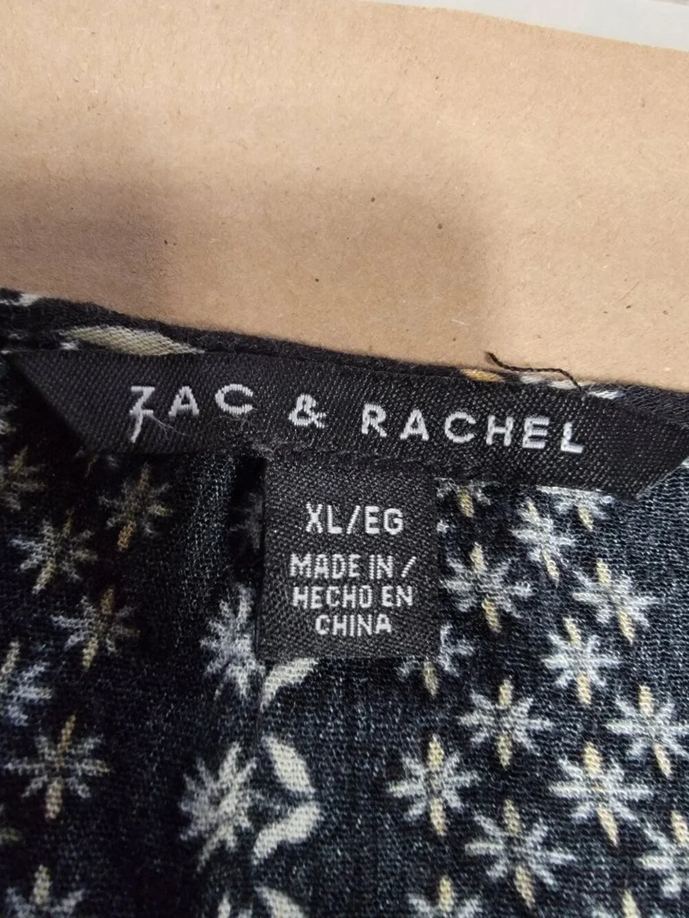 Zac & Rachel Size XL Black & White Bohemian Style / Peasant Blouse - Picture 14 of 16